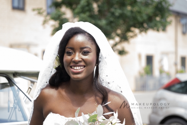 Bridal makeup artist for black skin in London.